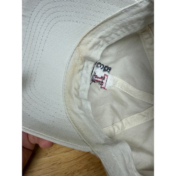 Texas Tech Red‎ Raiders NCAA Jones and Mitchell Sportswear Hat 23 White Cream - Picture 8 of 9